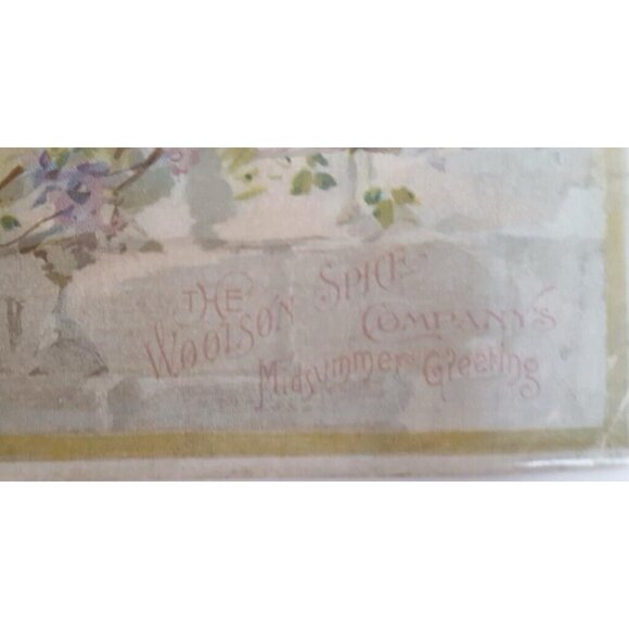 1880s Toledo Ohio Lion Coffee Woolson Spice Midsummer Greetings Trade Card - Picture 4 of 10